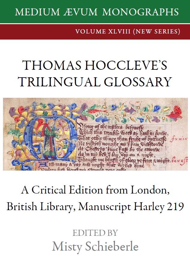 NS48 Thomas Hoccleve s Trilingual Glossary A Critical Edition from London British Library Manuscript Harley 219